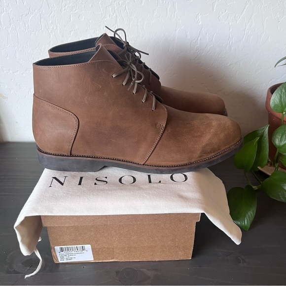 Nisolo Mens Daytripper Chukka Boots Leather Tobacco Brown Size 11.5 main image 7
